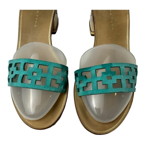 Trina Turk Teal and Brown Sandals - Picture 5 of 13